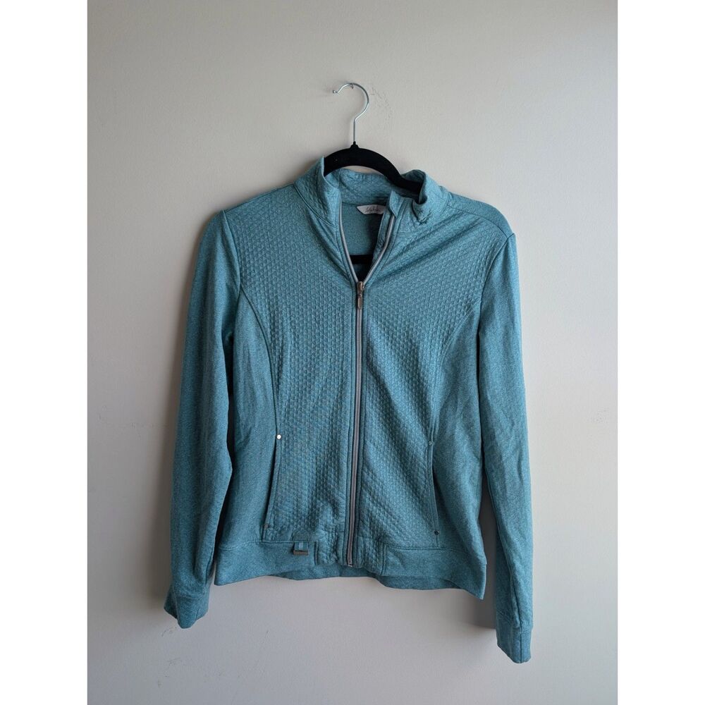 Lady Hagen women's teal full zip golf jacket athleisure top, XS
